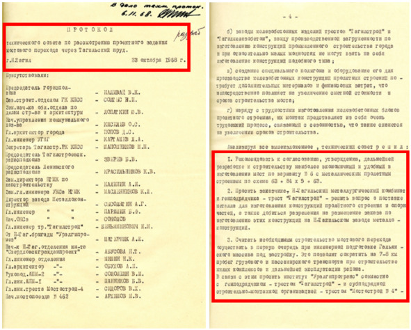 Рисунок 7 — Протокол от 23 октября 1968 г. [32]